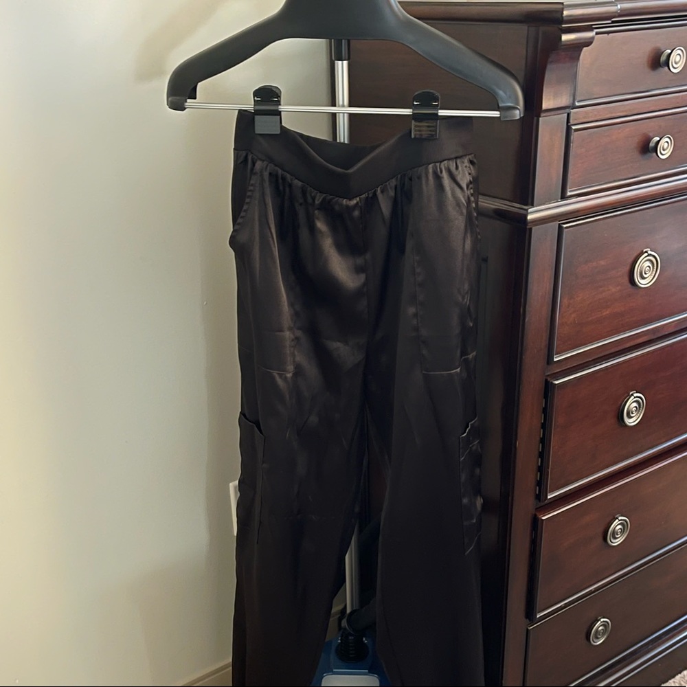 never worn satin joggers